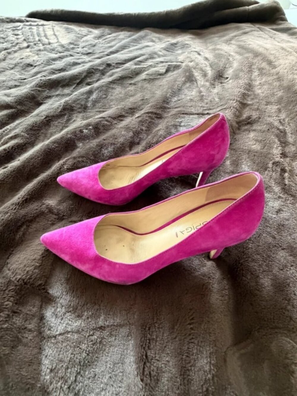 Pink Suede Heels